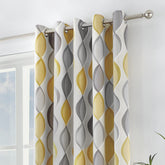 Fusion Lennox Grey and Yellow Eyelet Curtains Fusion Lennox Grey and Yellow Eyelet Curtains